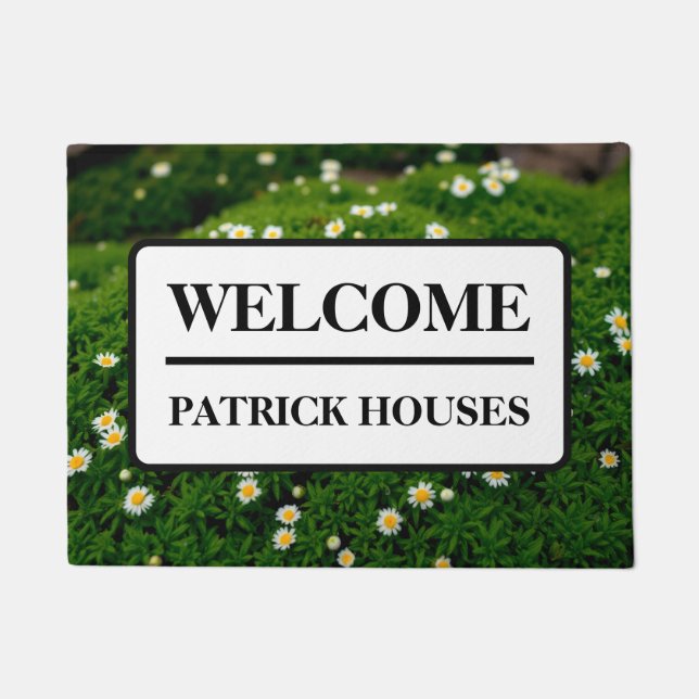 Tapete Realistic Forest Moss & Daisy Doormat (Frente)