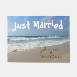 Tapete Recem casados nos Nomes Personalizados da Praia