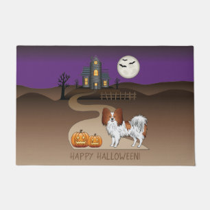 Tapete Red E White Papillon E Casa Assombrada Ao Hallowee