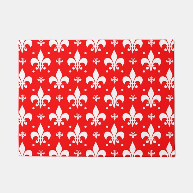 Tapete Red Fleur-de-lis Design (Frente)