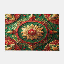 Tapete Red Green Decorative Holiday Doormat