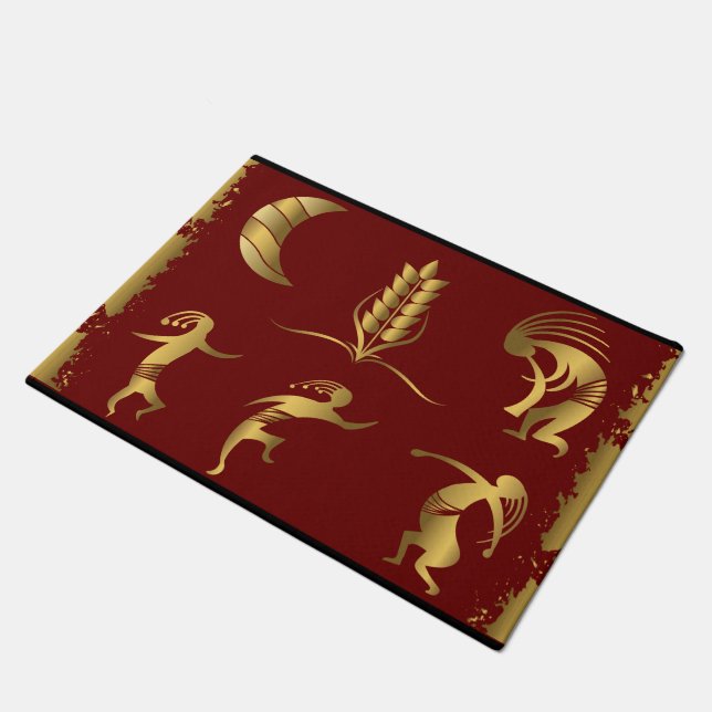 Tapete Red Music Dancing Kokopellis Rug (Inclinado)