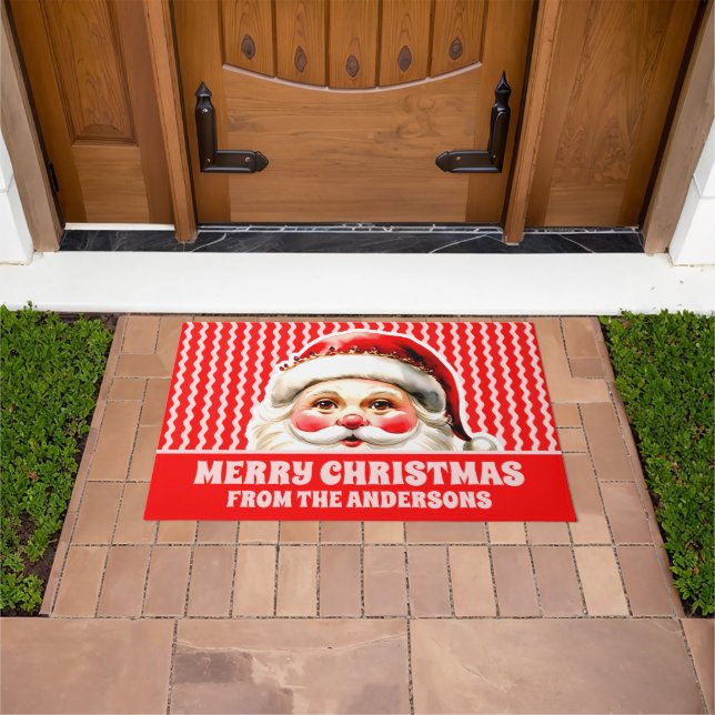 Tapete Red Retro Santa Claus Ric Natal (Ar livre)