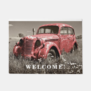 Tapete Red Rusty, Carro vintage abandonado