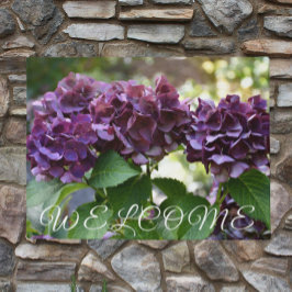 Tapete Red Violet Hydrangea Blooms Floral Bem-vindo