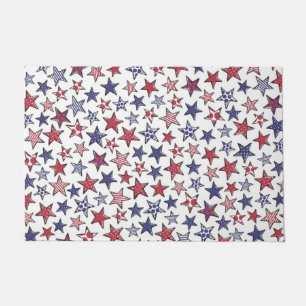 Tapete Red White e Blue Stars América Patriótica