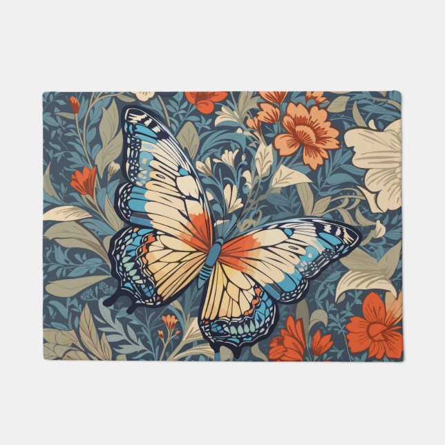 Tapete Regal Butterfly Amidst William Morris Floral (Frente)