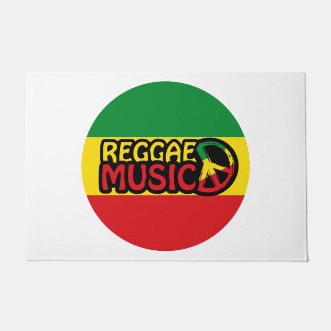 Tapete Reggae Music, reggae art com símbolo de paz (Frente)