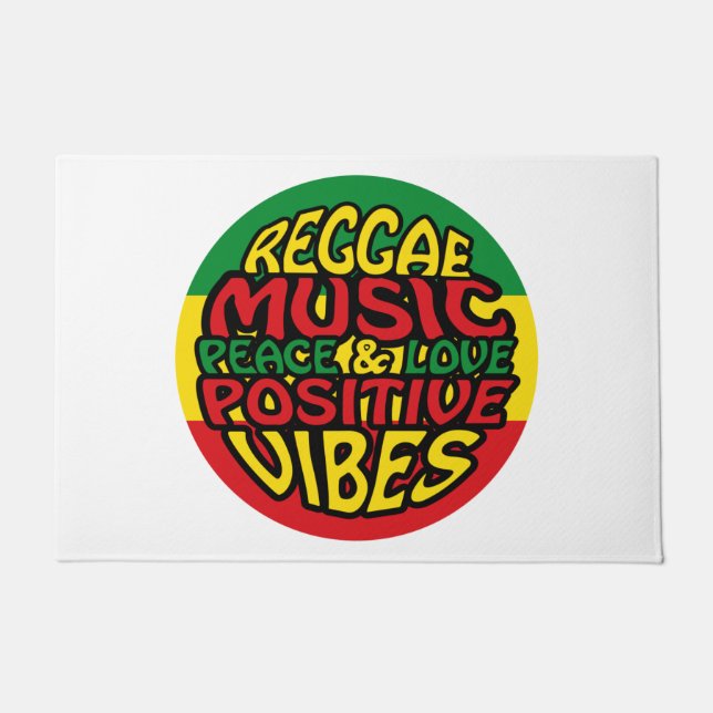 Tapete Reggae Music with positive sayings (Frente)