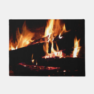 Tapete Registros na fotografia de fogo quente da Lareira