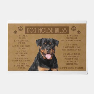 Tapete Regras da Casa dos Cachorros Rotduer, Se Quebrou,