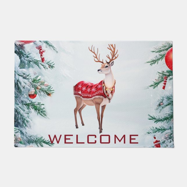 Tapete Reindeer Holiday Doormat (Frente)