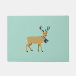 Tapete Reindeer Vestindo um escarpa de inverno (animal de