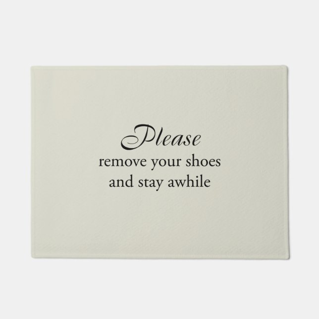 Tapete Remova seus Calçados e fique enquanto estiver no c (Frente)