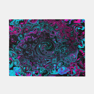 Tapete Retro Aqua Magenta e Abstrato preto