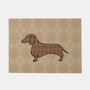 Tapete Retro Argyle Dachshund Doormat