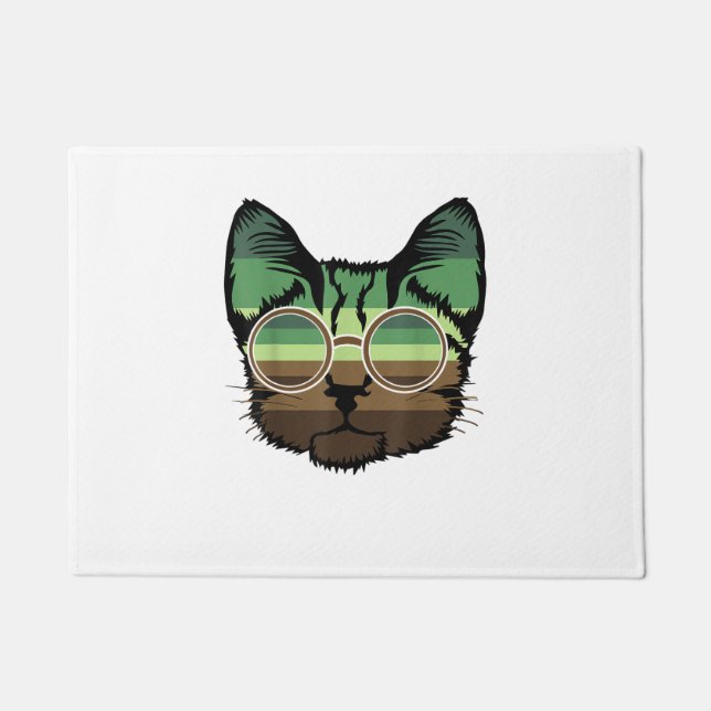 Tapete Retrô de Gato Engraçado (Frente)