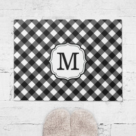 Tapete Retro Elegant Personalized Gingham Door Mat