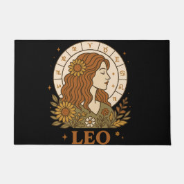 Tapete Retro Leo Zodiac Boho Floral Astrology