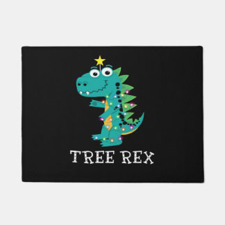 Tapete Rex da árvore. Pun Funny Dinossaur Christmas Paja