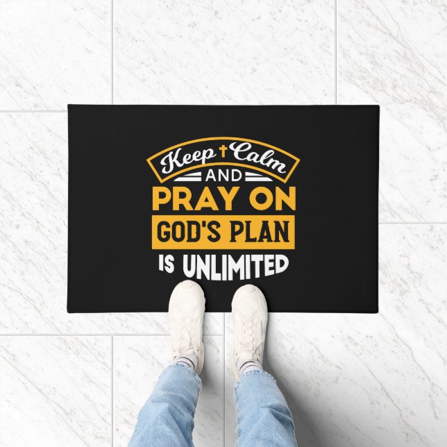 Tapete Reze e Confie no Plano Ilimitado de Deus baseado n (Interior)