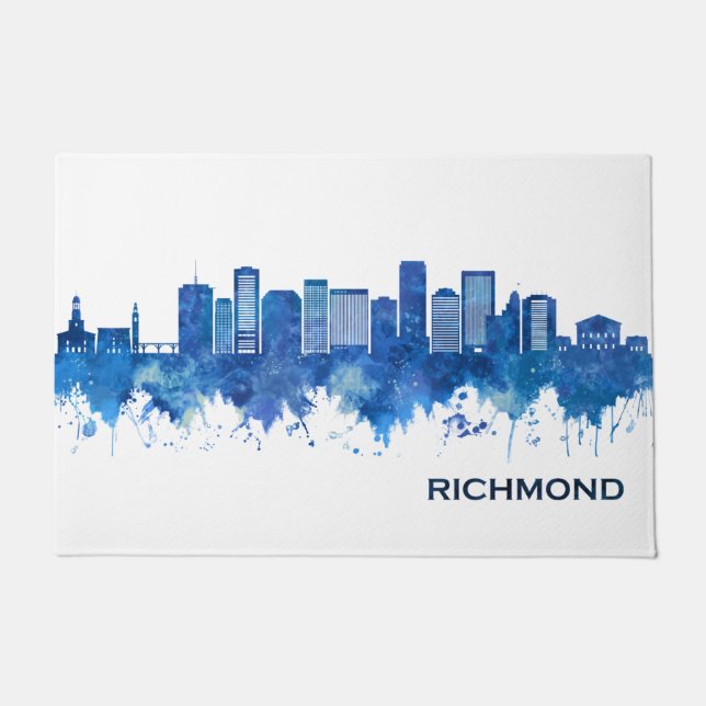 Tapete Richmond Virginia Skyline Blue (Frente)