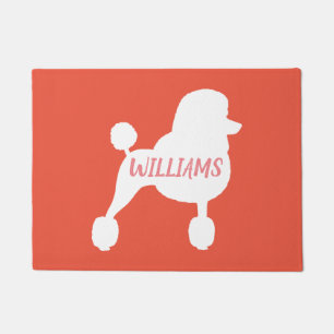 Tapete Rico White Standard Poodle Dog Silhouette Personal