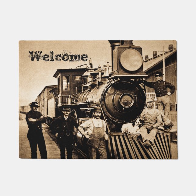 Tapete Ridin que treina o grupo da locomotiva da estrada (Frente)