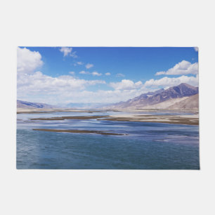 Tapete Rio Brahmaputra e paisagem de montanha - Tibete