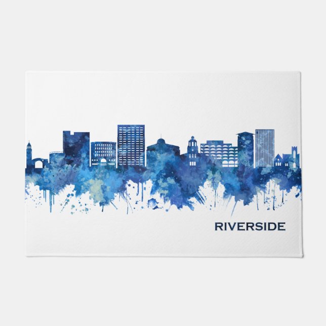 Tapete Riverside California Skyline Blue (Frente)