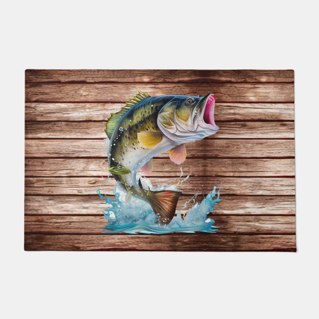 Tapete Roba de Pesca de Bass Saltitante (Frente)