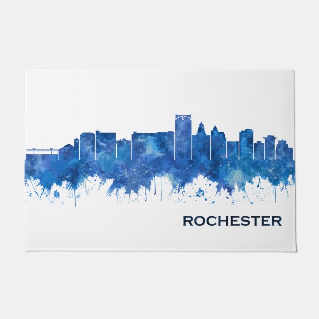 Tapete Rochester Minnesota Skyline Blue (Frente)