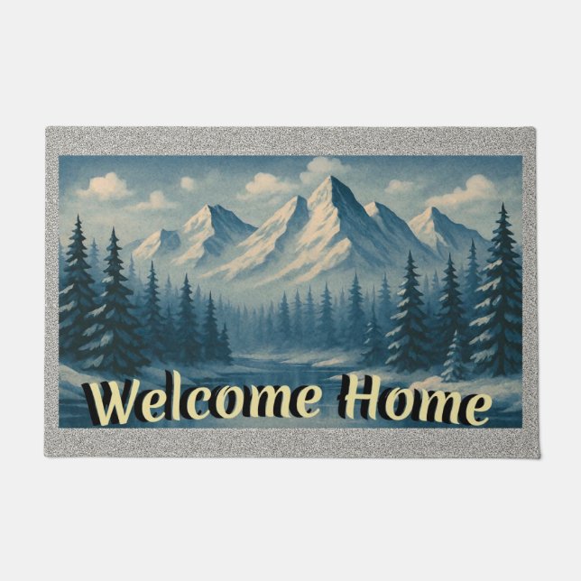 Tapete “ROCKY MOUNTAIN HOME" Indoor/Outdoor Doormat (Frente)