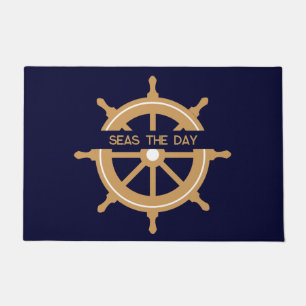 Tapete Roda Azul Naval Náutico Nome Personalizado