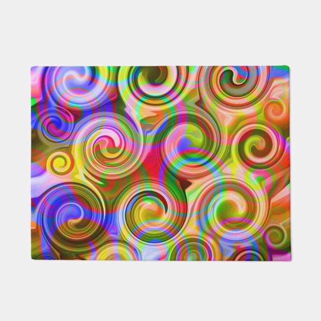 Tapete Rolar abstrato geométrico pastel (Frente)