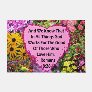 TAPETE ROMANOS FLORAIS AMÁVEIS 8:28 BÍBLIA VERSO