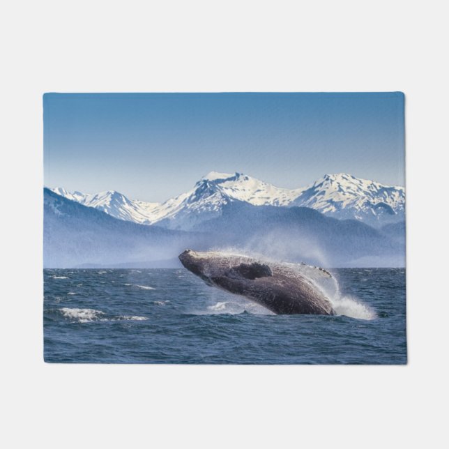 Tapete Rompendo a baleia de Humpback em Alaska (Frente)