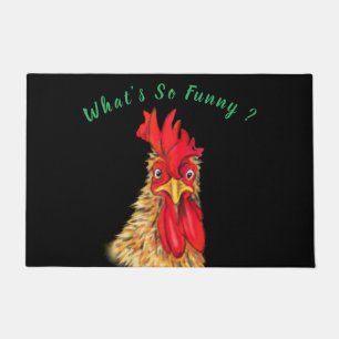 Tapete Rooster Curioso Surpreendido - Texto Personalizado