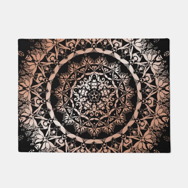 Tapete Rosa Black Floral Mandala (Frente)