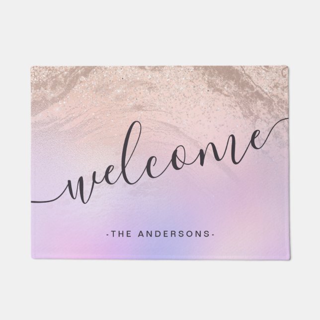 Tapete Rosa de gradiente moderno elegante roxo (Frente)