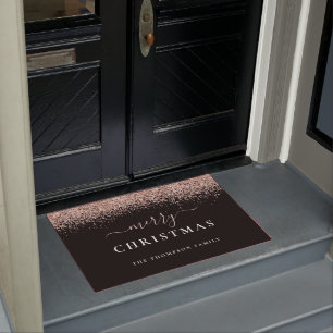 Tapete Rosa Dourado Glitter Black Name Feliz Natal