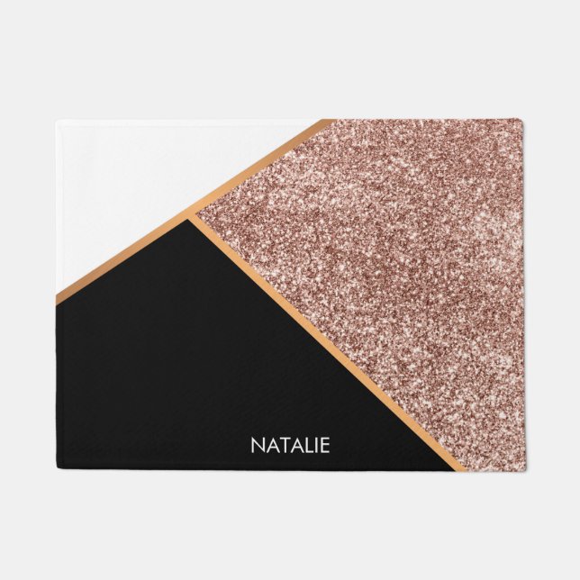 Tapete Rosa Glitter Geométrico (Frente)