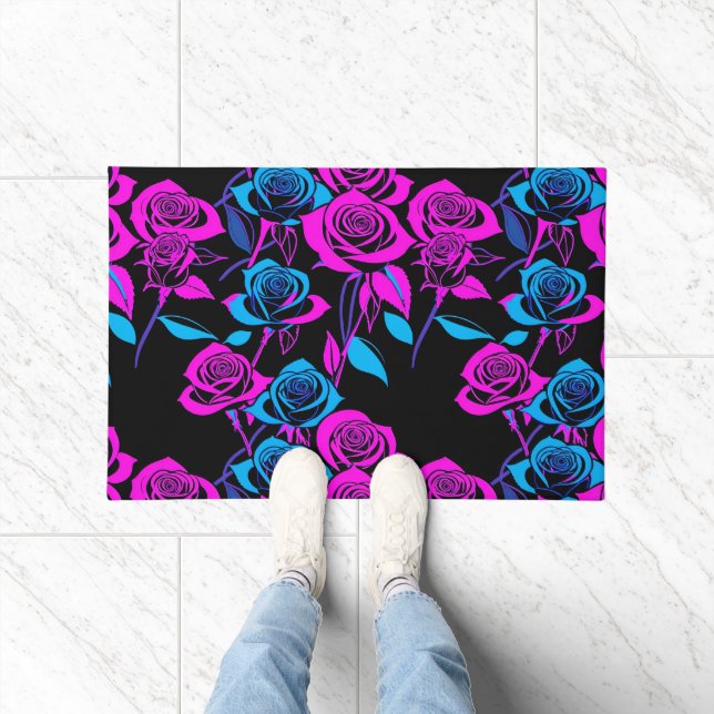 Tapete Rosas de Cores Neon (Interior)