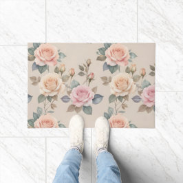 Tapete Rosas delicadas em aquarela em cores pastéis suave