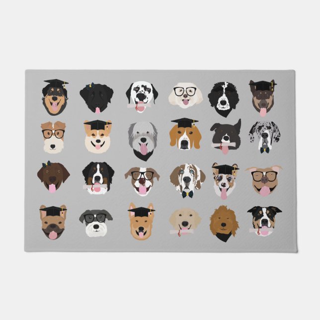 Tapete Rosto do Cachorro de Graduação (Frente)