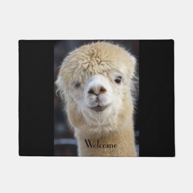 Tapete Rosto fofo de alpaca (Frente)