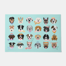 Tapete Rostos de Cachorro Inverno