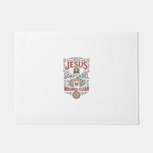 Tapete Rótulo de Sabonete Jesus Lavado Limpo Sabonete Jes