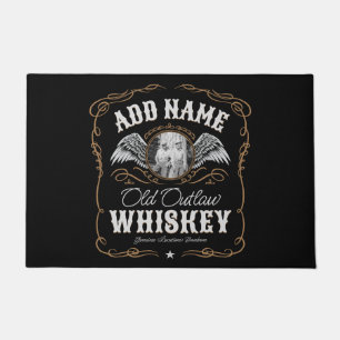 Tapete Rótulo Whiskey Antigo ADICIONAR Nome da Família FO