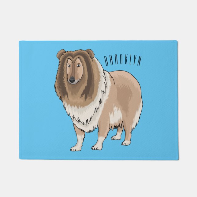 Tapete Rough collie dog cartoon illustration  (Frente)